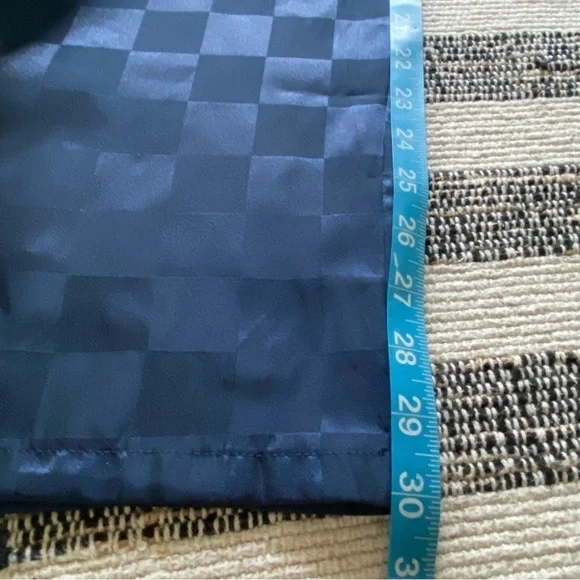 Urban Outfitters Blue Checkered Satin High Waisted Wide Leg Pants 0 - Picture 13 of 16